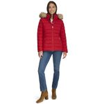 Tommy Hilfiger Women's Outerwear Short Puffer,Crimson,XL