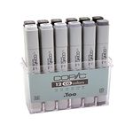 Copic 12 Color Markers Set (Cool Grey)