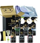 King of Sheen Waterless 11 Piece Car Cleaning Kit, to Clean Your Entire Vehicle to a showroom Standard. Ideal Car Gift Set for the Car Enthusiast.