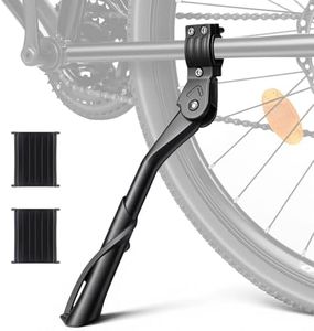 WSDCAM Bike Kickstand for Adult Bike, Adjustable Rear Side Bike Kick Stand for 24”-29" for Bicycles, Aluminum Alloy Sturdy Non-Slip Wider Base Stands For Mountain Bikes, Road Bikes, Cargo bicycle etc.