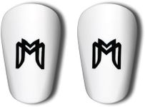 MediCaptain MiniGuards - Mini Shin Guards for Soccer Players - Tiny Shin Pads for Men, Women, Teens - Miniature Shin Guards 3.9 x 2.4 inch - Perfect for High Level Soccer Athletes (White)