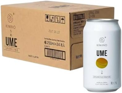 KIMINO Ume Sparkling Water - Japanese Plum Zero Calories Zero Sugar, Wakayama Ume Plum Juice Puree, Hyogo Region Mountain Water, Made in Japan Bubbly Healthy Asian Drinks - 11.8 Fl Oz, 24 Pack