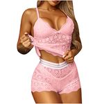 UK Stock Sale Womens Bow Lace Solid Color Sexy Sling Pajama Set Sexy Lingerie Set Babydoll Sleepwear Nightwear Set Ladies Comfort Cotton Everyday Bra Gift for her Girls