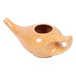 Handcrafted Ceramic Neti Pot Leak Proof Durable Ceramic Non-Metallic and Comfortable Grip | Microwave and Dishwasher Friendly Natural Treatment for Sinus and Congestion Attractive Designed (Tiger Mat)