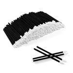 300PCS Disposable Lip Brush for Lipstick: Black Disposable Lip Wands - Disposable Makeup Brush Set - Lip Mask Applicator Brushes - Lip Gloss Concealer Brushes Application Tool