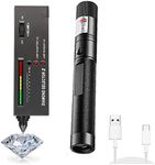 Diamond Tester,High Accuracy Diamond Tester Pen and Diamond Torch Jewelry Diamond Tester Kit Professional Diamond Selector for Novice and Expert, Thermal Conductivity Meter (Battery Included)