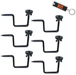 6 Pack HME Products Quick Mount Trail Camera Holder – 6 Pack Easy Mount Game Camera, Trail Camera Stand, Trail Camera Accessories with Included LED Keychain Light