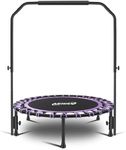 Newan 40" Silent Mini Trampoline Fitness with Adjustable Handle Bar