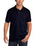 U.S. Polo Assn. Men's Solid Interlock Short-Sleeve Polo Shirt, Classic Navy, Medium