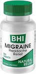 BHI Migraine Natural Headache & Migraine Relief 17 Powerful Multi-Symptom Homeopathic Active Ingredients - Non-Drowsy Remedy Helps Relieve Pain, Tension & Throbbing in Head, Eyes & Neck - 100 Tablets