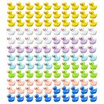 120pcs Mini Resin Ducks for Crafts, Tiny Duck Accessories, Miniature Figures Micro Fairy Garden Landscape Aquarium Hide and Seek Prank Dollhouse Ornament Potted Plants Cake Decoration for Party Toys