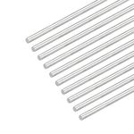 sourcing map 304 Stainless Steel Round Rods, 4mm x 400mm Solid Shaft Rods for DIY Craft Model Car Helicopter Airplane, Pack of 10
