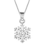 GIVA 925 Silver Snowflake Necklace (Box Chain) | Gifts for Women & Girls | Authentic with Certificate & Warranty