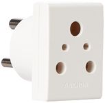 Anchor by Panasonic Pilot 16A 3 Pin Multiplug Adapter with Universal Socket | 3 Pin Multi Plug Socket (White, 3166-Pk01)