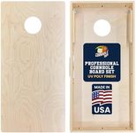 Cornhole365 Premium Cornhole Boards - Unfinished Regulation Size Solid Wood Cornhole Board Set for Outdoor Fun, Durable, Heavy-Duty, Perfect for Custom Painting & Personalization - UV Poly Finish