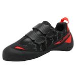 ZHENSI Climbing Shoes Men Women Beginners Professional Rock Climbing Bouldering Training Shoes,Black,9 UK