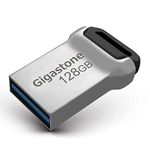 GIGASTONE 128GB Z90 USB 3.2 Gen1 Flash Drive, Up to 100MB/s Read, Mini Fit Metal Waterproof Compact Pen Drive, Reliable Performance Thumb Drive, USB 2.0 / USB 3.0 / USB 3.1 Interface Compatible