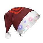 CZDBNLHF Design Target Print Adult Plush Light-Up Christmas Hat - Vibrant Full-Print Design