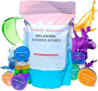 SHOWER STEAMERS Confezione da 18 Pastiglie da Doccia Bombe da Bagno con Oli Essenziali per Aromaterapia Relax per Rilassarsi Benessere Naturale Idea Regalo Uomo, Donna, Bambini, Compleanno, Festa dell