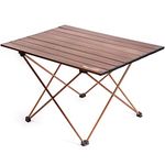 Alpcour Portable Camping Table – Lightweight, Compact Folding Side Table in a Bag with Aluminum Top & Heavy Duty Hinge for Easy Travel & Storage – Great for Outdoor BBQ, Backpacking, Tailgate & More