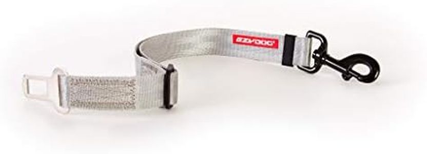 EzyDog Click Dog Car Seat Belt - Restraint for Dogs in Cars - Clicks into Existing Seat Belt of Car - Adjustable Pet Seat Belt (Grey)