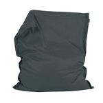 Bean Bag Bazaar Giant Outdoor Bean Bag, Charcoal Grey, Outdoor Floor Cushion with Water Resistant Fabric, Large Beanbag with Filling Included, 180cm x 140cm, Sun Lounger, Garden Chair, Garden Seating