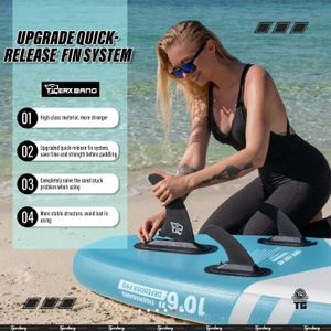 TIGERXBANG Inflatable Stand Up Paddle Board 10'6 – Kayak Seat, Blue