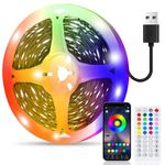 Led Strip Lights 6m, LED Light Strip with Remote and APP Control, LED TV Backlights for 70-85 inch TV, USB Powered, Bluetooth Music Sync Color Changing LED for Bedroom, Party, Kitchen, PC