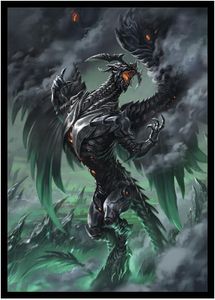 Fantasy North - Phorgoros - Plutonium Dragon - 100 Smooth Matte TCG Trading Card Sleeves - Fits Magic MTG Commander Pokemon and Other Card Games - Playing Card Sleeves