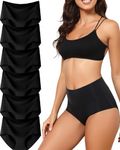 Levao Women's High Waist Seamless Underwear Full Coverage Brief No Show Panties Sexy Soft Pantie S-XXL