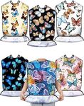 6 Pcs Adult Bibs for Eating with Crumb Catcher Washable Eating Bib Flower Butterfly Reusable Waterproof Clothing Protector Eating Cloth for adults Women Men Elderly Seniors Disabled (Classic Pattern)