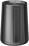 LEASYLIFE 8L/2.1GALbrass Garbage can with Swing lid，Brushed Nickel Gold Trash can,Matte Gold Trash can for Bathroom,Powder Room,Bedroom,Laundry Room (Black gold-32-8l)