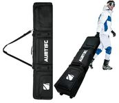 AUMTISC Snowboard Bag with Wheels,Padded Ski Bag for Air Travel Accommodate Skis up to 175 cm (Black)