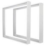 Zevnico 2x2FT Surface Mount Kit, 2 Set Aluminium Surface Mounting Bracket Kit, 2' by 2' Ceiling Mount Frame, for 24"x24" LED Flat Panel Light, Drop Ceiling Light, Troffer Light Fixtures (Pack of 2)