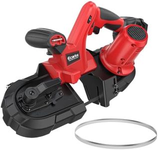 Cordless Portable Band Saw, Ecarke 18V Brushless Band Saw Compatible with Milwaukee 18V Batteries, 2-1/2" Cutting Capacity, 6-Speed Variable Handheld Bandsaw for Metal & Pipe Cutting (Tool Only)