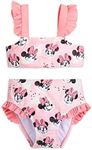 Disney Minnie Mouse Pink Swimsuit and Hair Scrunchie Set for Girls, Multicolored, 5-6 Years