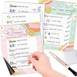 Retro Daily Schedule for Kids Schedule Board for Home - Reward Chart Bedtime Routine Chart for Toddlers, Morning Routine Chart for Kids Routine Chart, Toddler Daily Routine Chart for Kids
