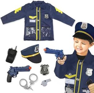 Police Dress Up Costume Set Cop Costume Outfit Set for Halloween Role-playing Themed Parties