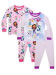 DREAMWORKS GABBY'S DOLLHOUSE vPajamas 2 Pack | Girls Pack Of Two Pajamas | Two Pack Pajamas For Girls, Pink, 10