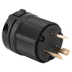 NEMA L5 30P 30 Amp 125 Volt, Twist Lock Male Plug USA 3 Pole Industrial Grade Grounding 3 Prong Power Generator Plug