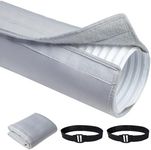 WiseWater Portable Air Conditioner Hose Cover Wrap Flexible AC Hose Duct Vent Cover Insulated Exhaust Hose Sleeve with Elastic Bands Fits for 5'' and 5.9'' Diameter Exhaust Pipes