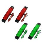 CALANDIS® 4Pcs Red Green Boat Navigation LED Stern Lights Marine Starboard Light 12V