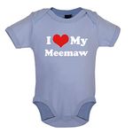 Dressdown I Love My Meemaw - Organic Babygrow/Body suit - Dusty Blue - 6-12 Months