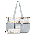 DISNEY Unisex Baby Multi Piece Tote Diaper Bag, Winnie The Pooh-Pooh & Friends