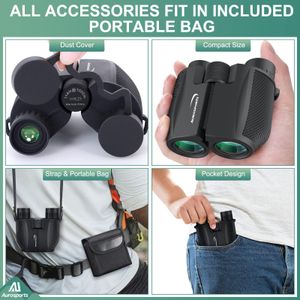 Aurosports 10x25 Compact Binoculars – Lightweight Portable Optics