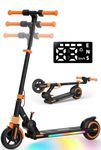 Electric Scooter for Kids Ages 6-12, iScooter S6/S6Pro Kids Electric Scooter, 16KM/H Top Speed, 15KM Range, Front Shock Suspension, Foldable &4 Heights Adjustable, Dual Braking Modes, Gifts for Kids