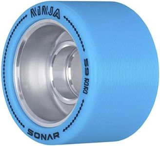 Riedell Ninja Wheels - Agile Roller Skate Wheels - 4 Pack of 59mm x 38mm Wheels | Blue | 93A Hardness