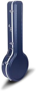 Crossrock CRA860BJBL ABS Molded Hardshell Banjo Case,Backpack Style,For 5-string Resonator/Gibson Tenor Banjo, Blue