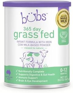 Bubs 365 Day Grass Fed Infant Formula with Iron, Cow Milk-Based Powder for Infants 0-12 Months, Made with Non-GMO Milk, 20 oz