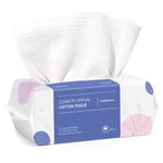 PoeticEHome Clean Towel | Thick & Absorbent | Cotton Face Tissue Biodegradable | Disposable Dry Wipes for Facial Cleansing & Makeup Removing